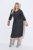 Ulla Popken 843595 Abito a portafoglio con maniche a 3/4 Grigio melange - Vestiti midi - Abiti midi taglie comode
