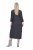 Ulla Popken 843595 Abito a portafoglio con maniche a 3/4 Grigio melange - Vestiti midi - Abiti midi taglie comode