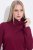 Ulla Popken 843627 Abito in maglia a maniche lunghe con collo alto Bordeaux - Vestiti midi - Abiti midi taglie comode