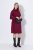 Ulla Popken 843627 Abito in maglia a maniche lunghe con collo alto Bordeaux - Vestiti midi - Abiti midi taglie comode