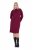 Ulla Popken 843627 Abito in maglia a maniche lunghe con collo alto Bordeaux - Vestiti midi - Abiti midi taglie comode