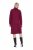 Ulla Popken 843627 Abito in maglia a maniche lunghe con collo alto Bordeaux - Vestiti midi - Abiti midi taglie comode