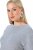 Ulla Popken 843999 Abito con maniche a 3/4 Grigio melange - Abiti - Vestiti per tutte le taglie