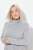 Ulla Popken 844233 Abito in maglia a maniche lunghe con collo alto Grigio melange - Abiti in maglia - 