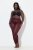 Ulla Popken 844543 Collant con pizzo Bordeaux - Collant & calzini - 