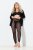 Ulla Popken 844970 Collant senza piede fantasia Nero - Collant & calzini - 