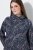 Ulla Popken 844993 Abito in felpa fantasia Blu scuro - Abiti in felpa - 
