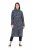 Ulla Popken 844993 Abito in felpa fantasia Blu scuro - Abiti in felpa - 