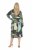 Ulla Popken 845122 Abito midi fantasia con tasche Turchese - Vestiti midi - Abiti midi taglie comode