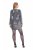Ulla Popken 845145 Abito di paillettes con scollo a V Argento - Abiti da sera - Abiti da sera taglie forti