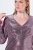 Ulla Popken 845145 Abito di paillettes con scollo a V Rosa - Abiti da sera - Abiti da sera taglie forti