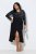 Ulla Popken 845151 Abito a righe con scollo a V Nero - Abiti da sera - Abiti da sera taglie forti