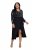 Ulla Popken 845151 Abito a righe con scollo a V Nero - Abiti da sera - Abiti da sera taglie forti