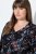 Ulla Popken 845287 Abito midi fantasia Nero - Vestiti midi - Abiti midi taglie comode