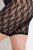 Ulla Popken 845290 Pantaloncini anti-sfregamento a fiori con pizzo Nero - Pantaloncini anti-sfregamento - 