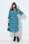 Ulla Popken 845360 Abito midi fantasia Azzurro - Vestiti midi - Abiti midi taglie comode