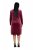 Ulla Popken 845573 Abito di velluto a maniche lunghe Bordeaux - Abiti da sera - Abiti da sera taglie forti