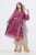 Ulla Popken 845649 Abito midi a maniche lunghe Rosso bacca - Vestiti midi - Abiti midi taglie comode