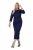 Ulla Popken 845705 Abito in jersey Blu scuro - Vestiti midi - Abiti midi taglie comode