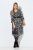 Ulla Popken 845825 Abito midi a fiori con maniche a 3/4 Nero - Vestiti midi - Abiti midi taglie comode