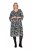 Ulla Popken 845825 Abito midi a fiori con maniche a 3/4 Nero - Vestiti midi - Abiti midi taglie comode