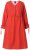 Ulla Popken 845863 Abito midi a righe con cintura da annodare Corallo - Vestiti midi - Abiti midi taglie comode