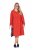 Ulla Popken 845863 Abito midi a righe con cintura da annodare Corallo - Vestiti midi - Abiti midi taglie comode