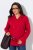 Ulla Popken 846021 Cappotto in pile Rosso - Cappotti - Cappotti taglie forti da donna