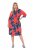 Ulla Popken 846164 Abito chemisier a fiori Rosso - Vestiti midi - Abiti midi taglie comode