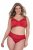 Ulla Popken 846235 Slip hipster con pizzo Rosso - Slip - 