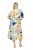 Ulla Popken 846330 Abito lungo a fiori Azzurro - Vestiti maxi - Abiti maxi taglie forti