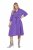 Ulla Popken 846373 Abito in felpa svasato con maniche a 3/4 Lilla - Abiti - Vestiti per tutte le taglie