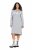 Ulla Popken 846886 Abito in felpa con cappuccio Grigio melange - Abiti in felpa - 