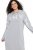 Ulla Popken 846886 Abito in felpa con cappuccio Grigio melange - Abiti in felpa - 