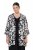 Ulla Popken 847060 Giacca aperta in chiffon devoré Nero - Giacche - Giacche taglie forti da donna