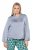Ulla Popken 847191 Giubbotto luccicante con collo college Grigio - Giacche - Giacche taglie forti da donna