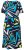 Ulla Popken 847324 Abito midi fantasia Blu scuro - Vestiti midi - Abiti midi taglie comode