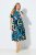 Ulla Popken 847324 Abito midi fantasia Blu scuro - Vestiti midi - Abiti midi taglie comode