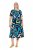 Ulla Popken 847324 Abito midi fantasia Blu scuro - Vestiti midi - Abiti midi taglie comode