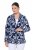 Ulla Popken 847586 Blazer in jacquard floreale Blu scuro - Blazer - Blazer Taglie Forti da Donna