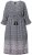 Ulla Popken 847798 Abito midi svasato con scollo a V Nero - Vestiti midi - Abiti midi taglie comode