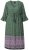 Ulla Popken 847798 Abito midi svasato con scollo a V Verde scuro - Vestiti midi - Abiti midi taglie comode