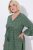 Ulla Popken 847798 Abito midi svasato con scollo a V Verde scuro - Vestiti midi - Abiti midi taglie comode