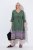 Ulla Popken 847798 Abito midi svasato con scollo a V Verde scuro - Vestiti midi - Abiti midi taglie comode