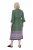Ulla Popken 847798 Abito midi svasato con scollo a V Verde scuro - Vestiti midi - Abiti midi taglie comode