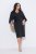 Ulla Popken 847909 Abito midi a fiori Nero - Vestiti midi - Abiti midi taglie comode