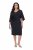 Ulla Popken 847909 Abito midi a fiori Nero - Vestiti midi - Abiti midi taglie comode
