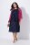 Ulla Popken 847918 Abito in chiffon a fiori Blu scuro - Vestiti midi - Abiti midi taglie comode