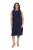Ulla Popken 847918 Abito in chiffon a fiori Blu scuro - Vestiti midi - Abiti midi taglie comode