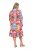 Ulla Popken 848015 Abito midi fantasia con coulisse Rosa - Vestiti midi - Abiti midi taglie comode